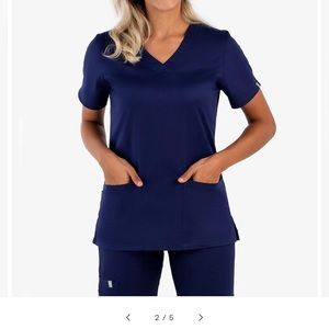 NWT Navy Scrub top and bottom MED